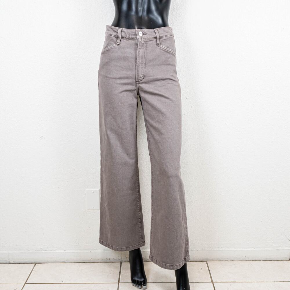 Favorite Daughter The Mischa High-Rise Wide-Leg Jeans in Soft Taupe 26 - Picture 2 of 12
